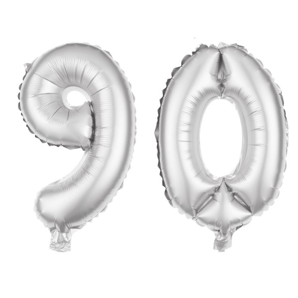 folienballon set 90 silber