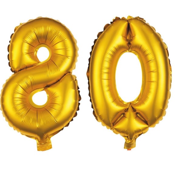 folienballon set 80 gold