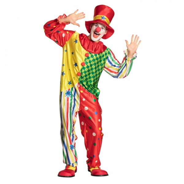 Lustiges Clown Kostüm in Größe 50/52 (M)