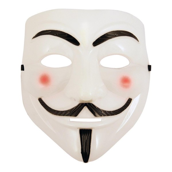 v wie vendetta maske beige mask guy fawkes anonymous karneval kostuem