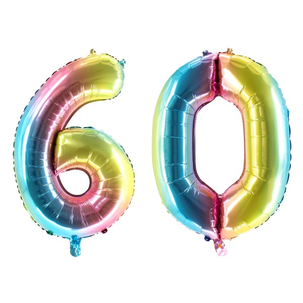 Helium Geburtstags-Komplettset "Regenbogen 60"