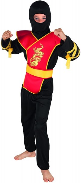 Ninja Meister Kostümset für Kinder zwischen 7 - 9 Jahre