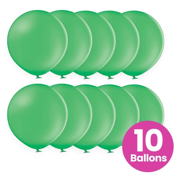 10er Set hellgrüne Luftballons, 25cm