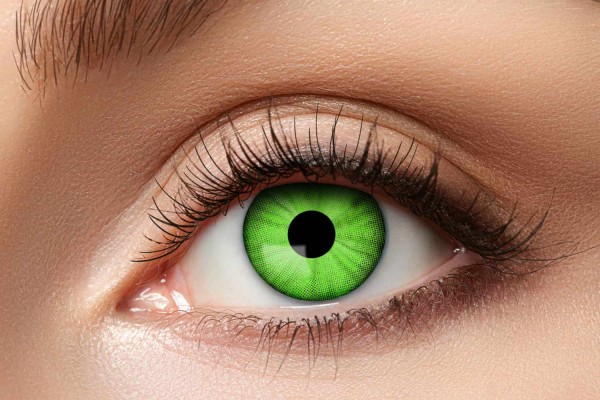 3-Monats Kontaktlinsen "Electro Green"
