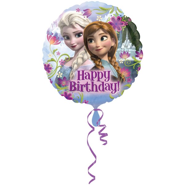 Die Eiskönigin Folienballon, Happy Birthday, ø43cm