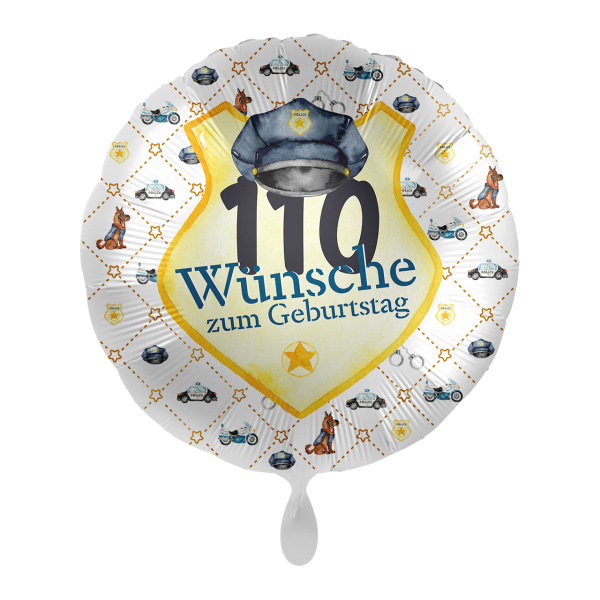 Folienballon "110 Wünsche", ø43cm