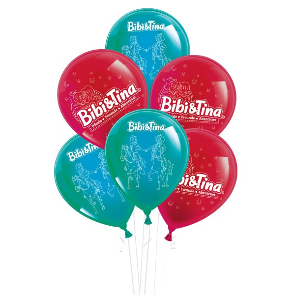 Bibi & Tina Latexballons Set 25 cm, 10 Stk.