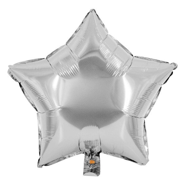silberner stern folienballon ø45cm