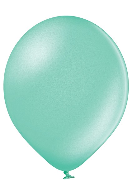 50er Set grüne Metallic-Luftballons, ø25cm