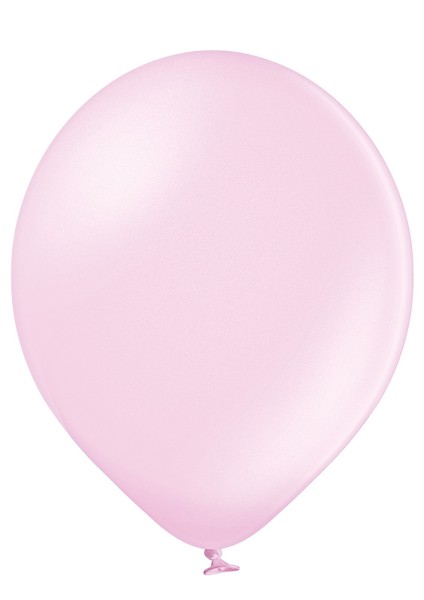 50er Set metallic-rosa Luftballons, ø25cm