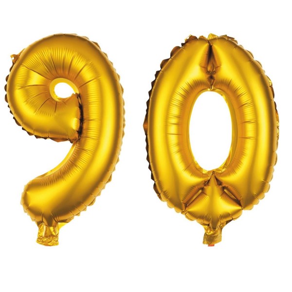 folienballon set 90 gold
