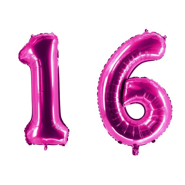Helium Geburtstags-Komplettset "Pinke 16"