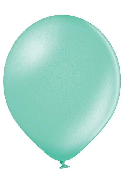 10er Set grüne Metallic-Luftballons, 25cm