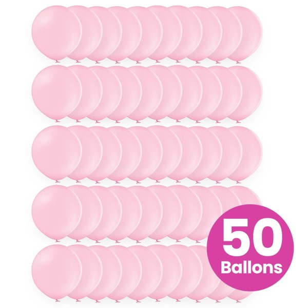 50er Set rosa Luftballons, ø25cm