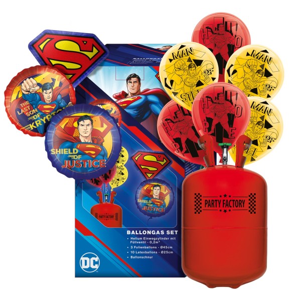 Ballongas Helium Set "Superman"