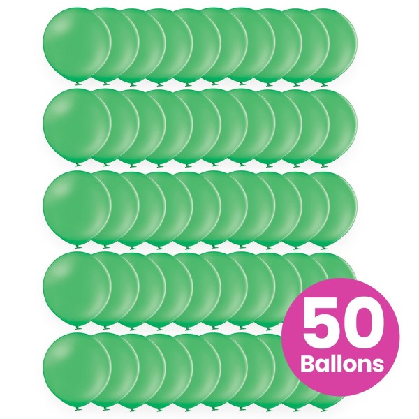 50er Set hellgrüne Luftballons, ø25cm
