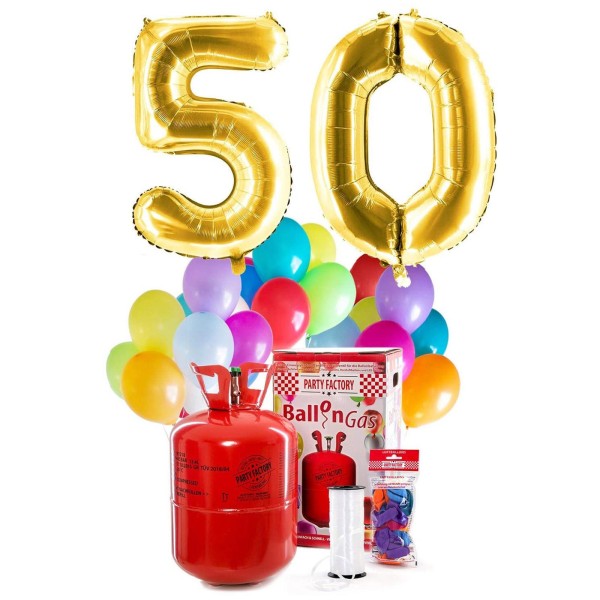 Helium Geburtstags-Komplettset "Goldene 50"