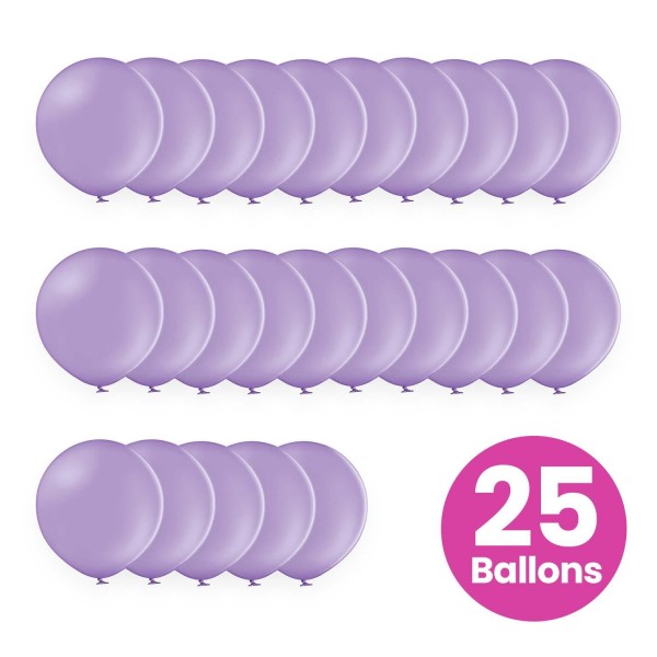 25er Set lavendelfarbene Luftballons, 25cm