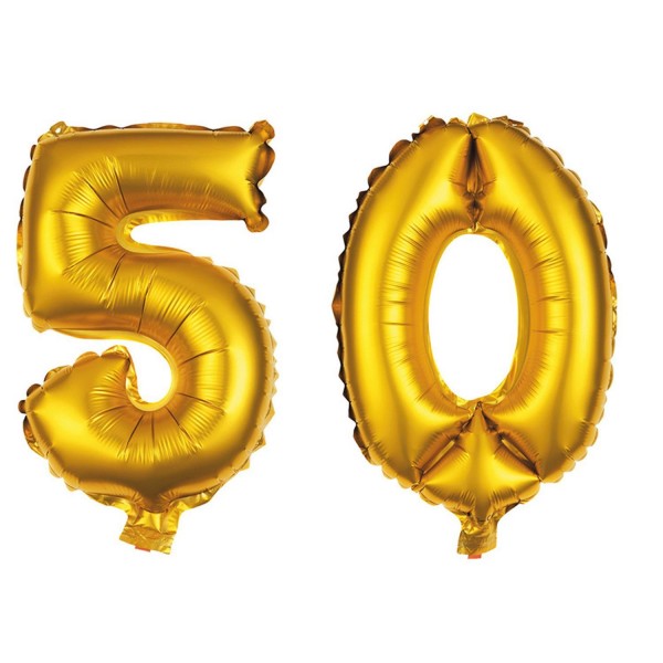 folienballon set 50 gold