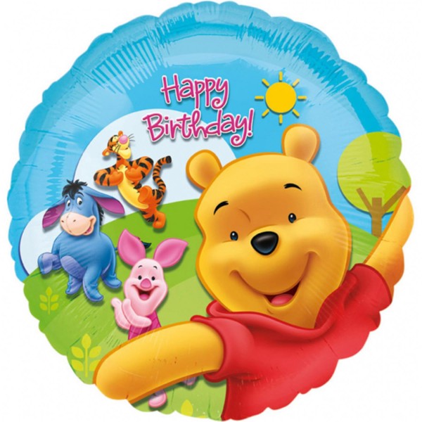 Winnie Puuh Happy Birthday Folienballon ø43cm