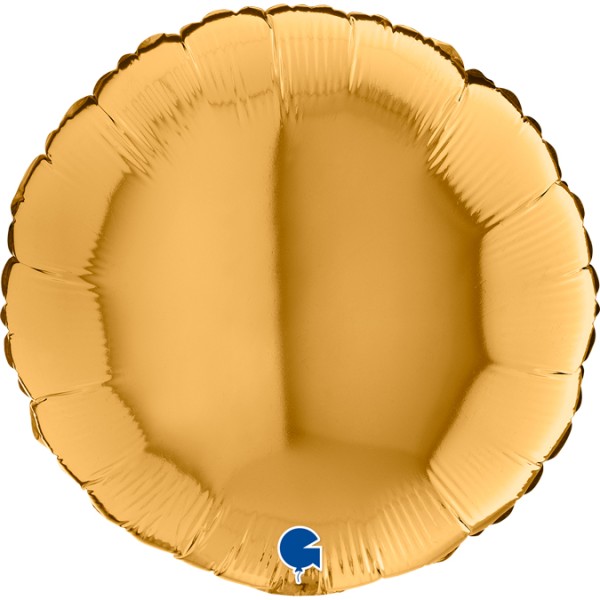 Folienballon rund gold, ø45cm