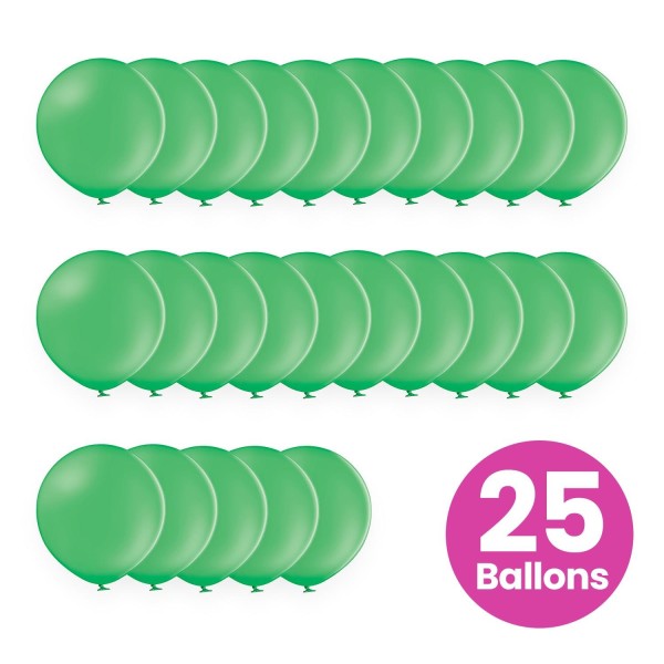 25er Set hellgrüne Luftballons, 25cm