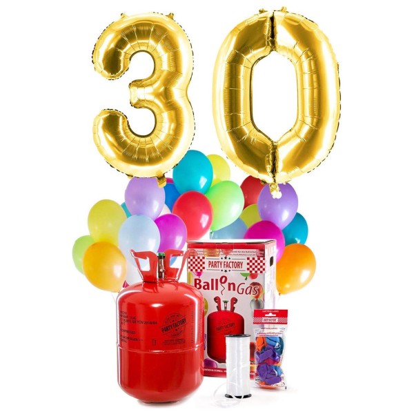 Helium Geburtstags-Komplettset "Goldene 30"