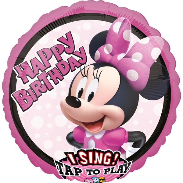 Sing-A-Tune Minnie Maus Happy Birthday Folienballon ø71cm