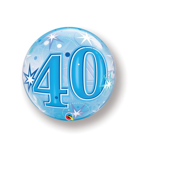 Bubble Ballon blau "40", 45cm